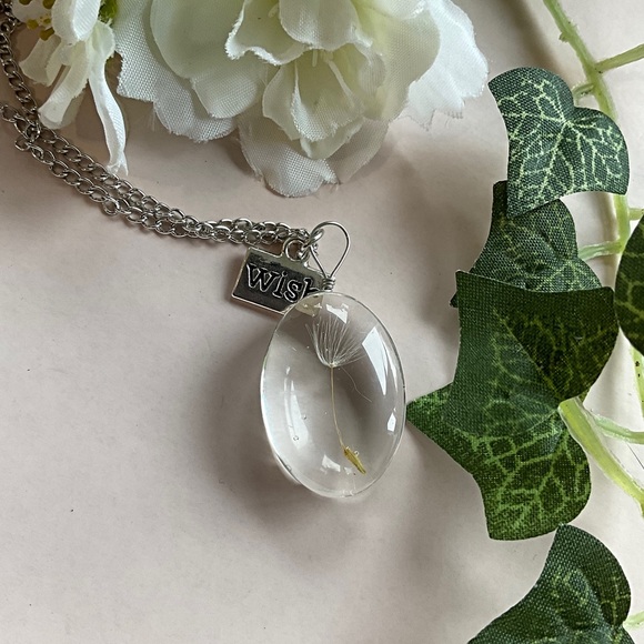 Summer Special….Make a Wish Dandelion Charm Necklace. Best of Wishes Gift - Picture 4 of 7